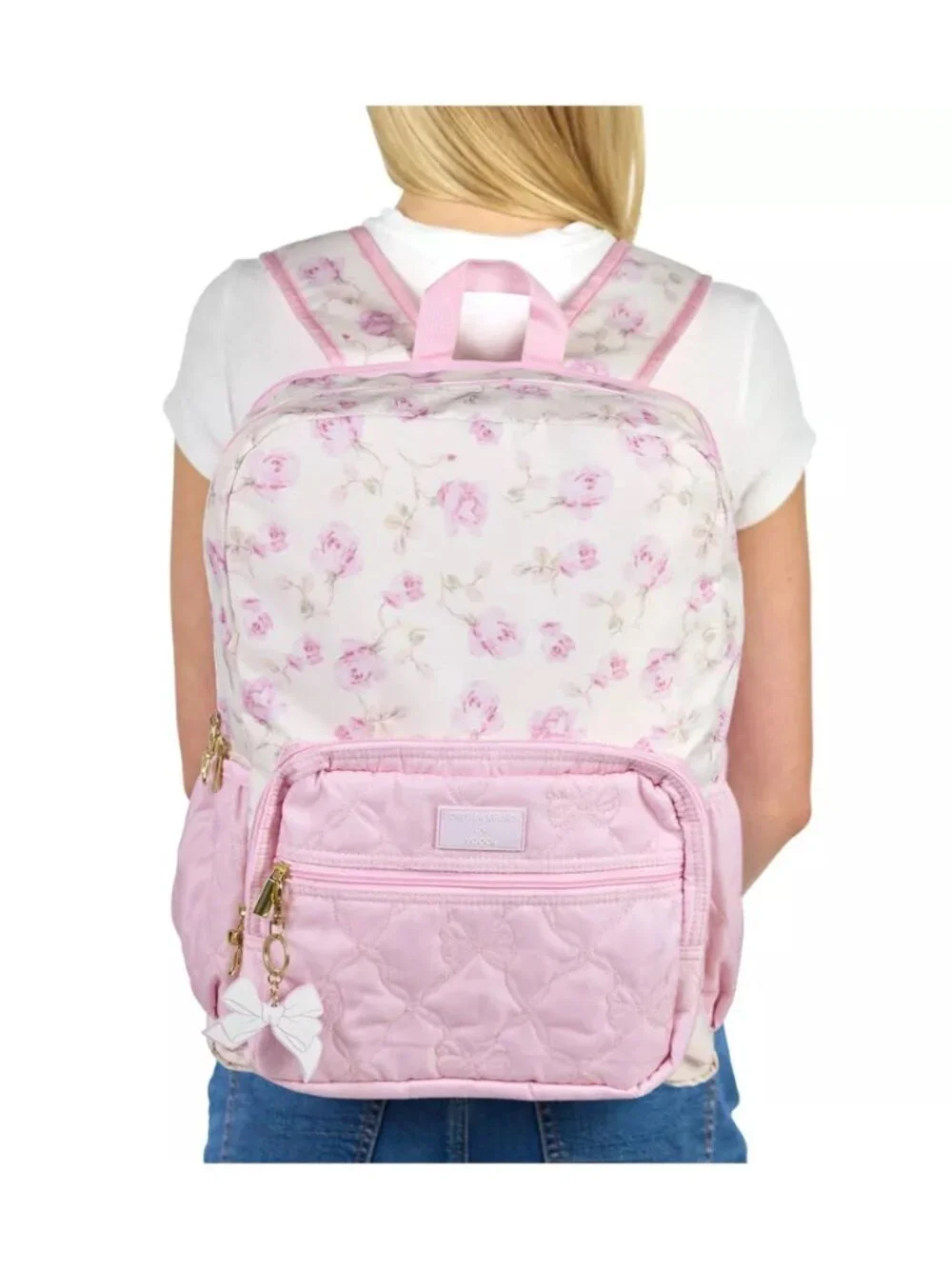 LoveShackFancy x Target - Yoobi Backpack - Everlasting Ribbon Rosa Sterling Dusk